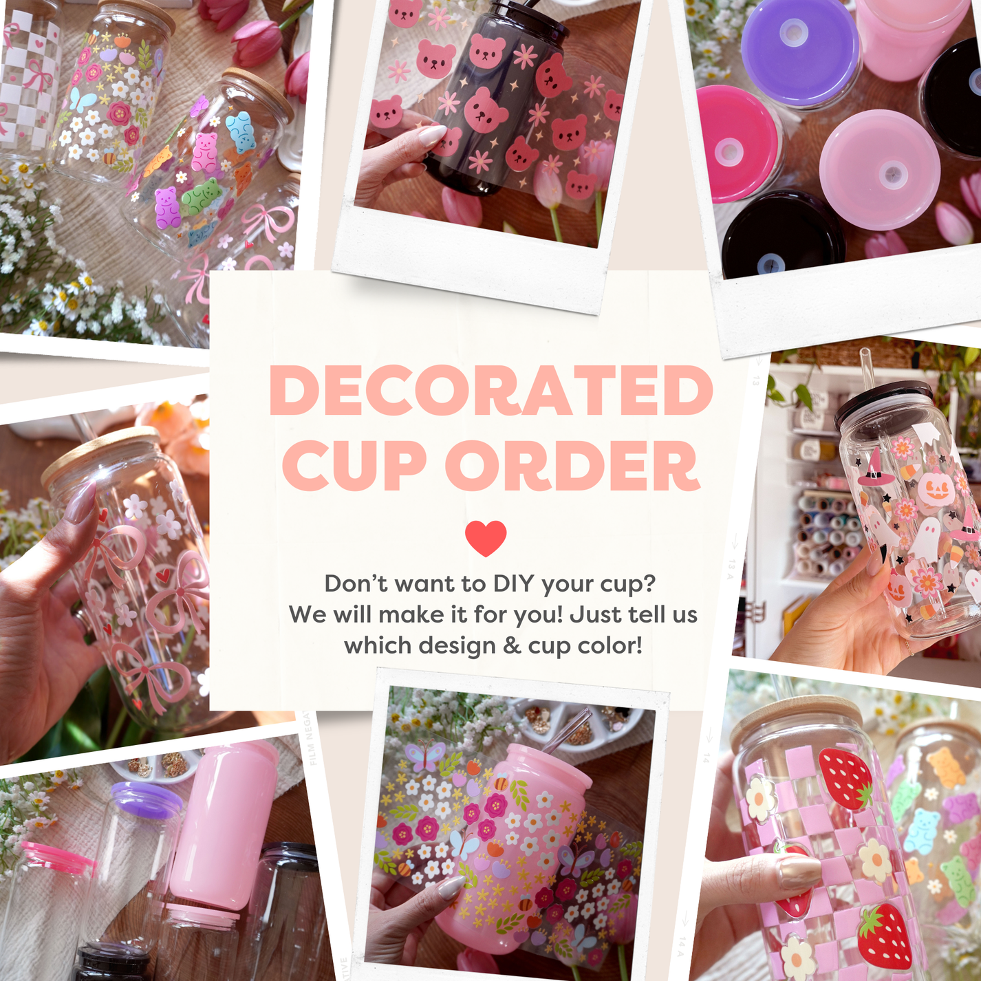 Decorated Cup Order (We will make it for you!) – Caluya Design