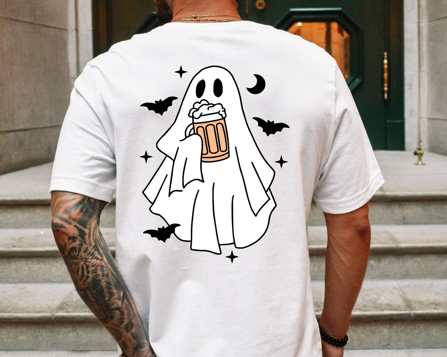 FREE Beer Ghost SVG | Drinking Ghost SVG