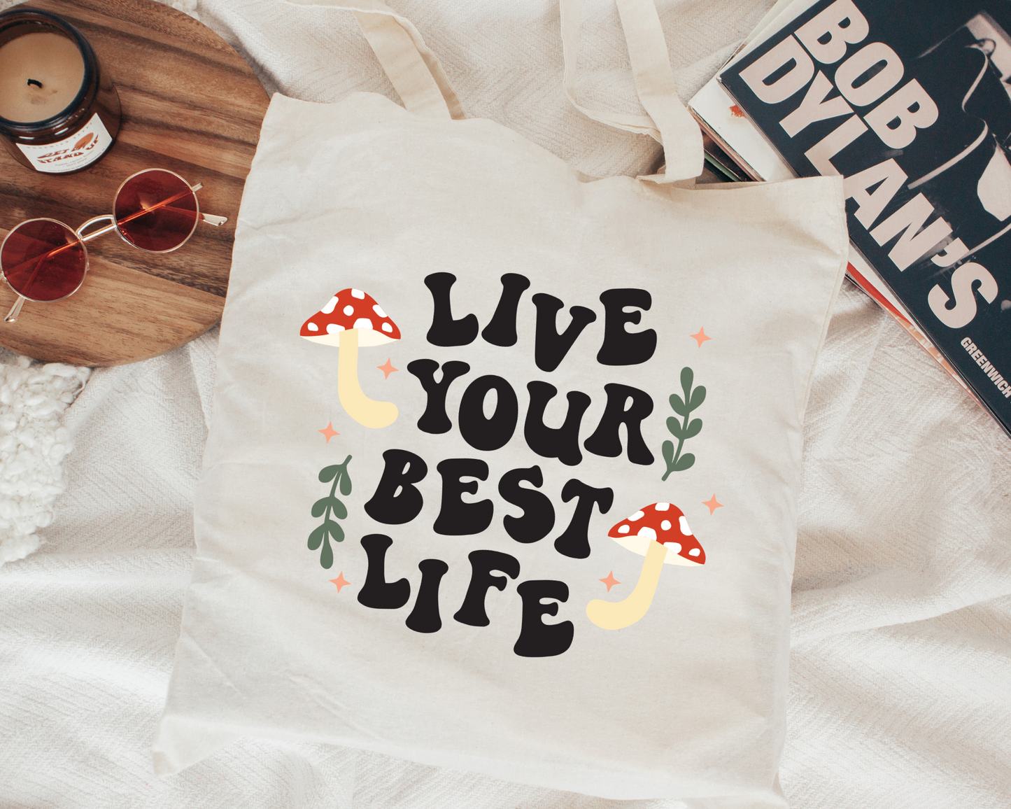 FREE Live Your Best Life SVG | Mushroom Quote SVG