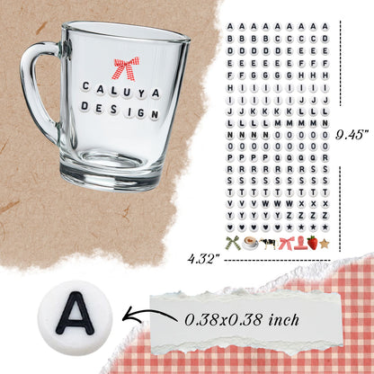 [ Double Sided ] Letter Sticker Sheet | Circle Letter Beads