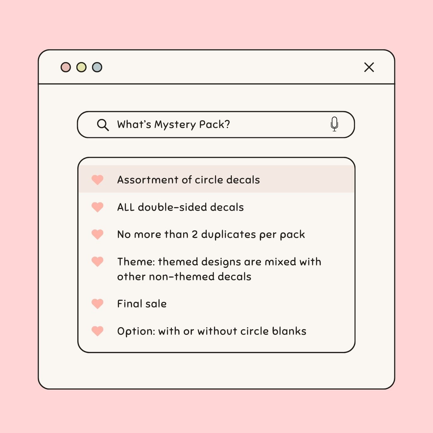 Mystery Pack | Circle Decal
