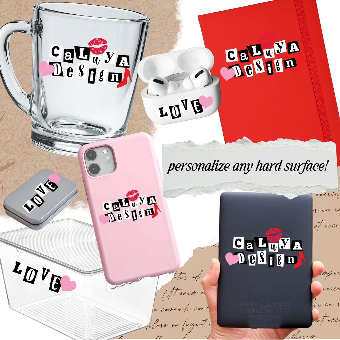 [ Double Sided ] Letter Sticker Sheet | Ransom Letter White