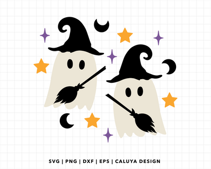 FREE Ghost Witch SVG | Cute Ghost SVG | Halloween SVG