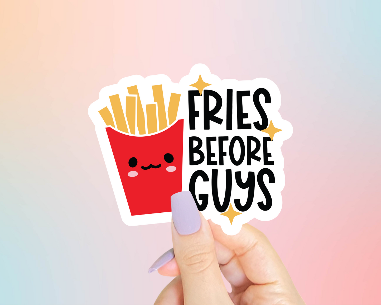 FREE Fries Before Guys SVG | Funny Kawaii SVG