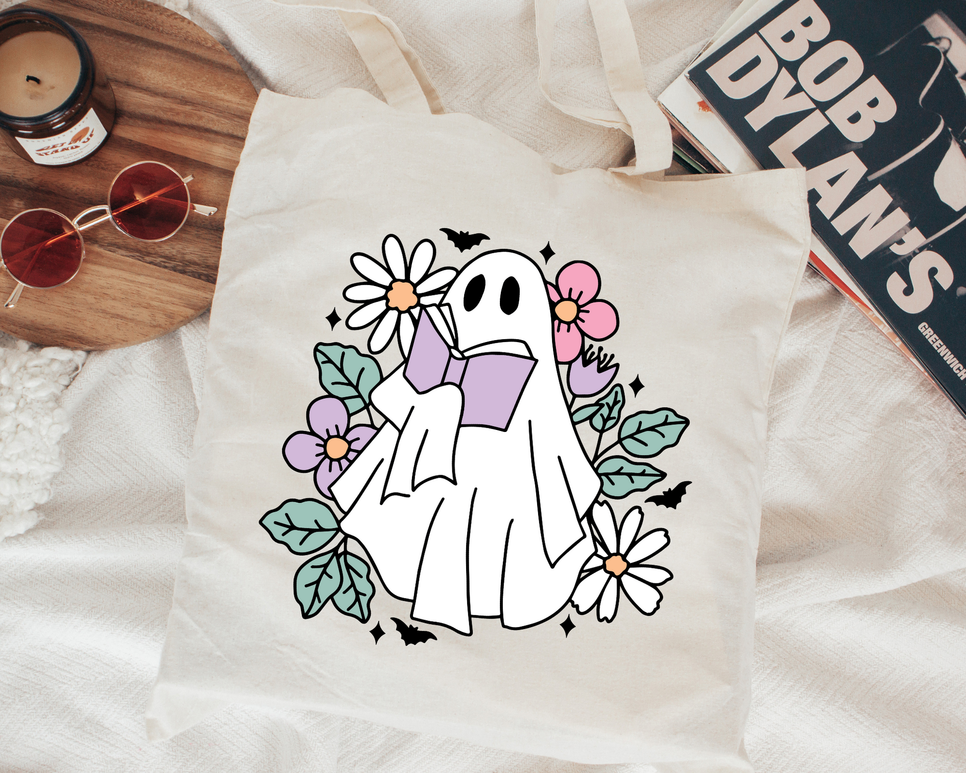 FREE Reading Ghost SVG | Book Lover Ghost SVG