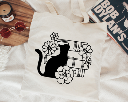 FREE Cat With Book SVG | Book Lover SVG