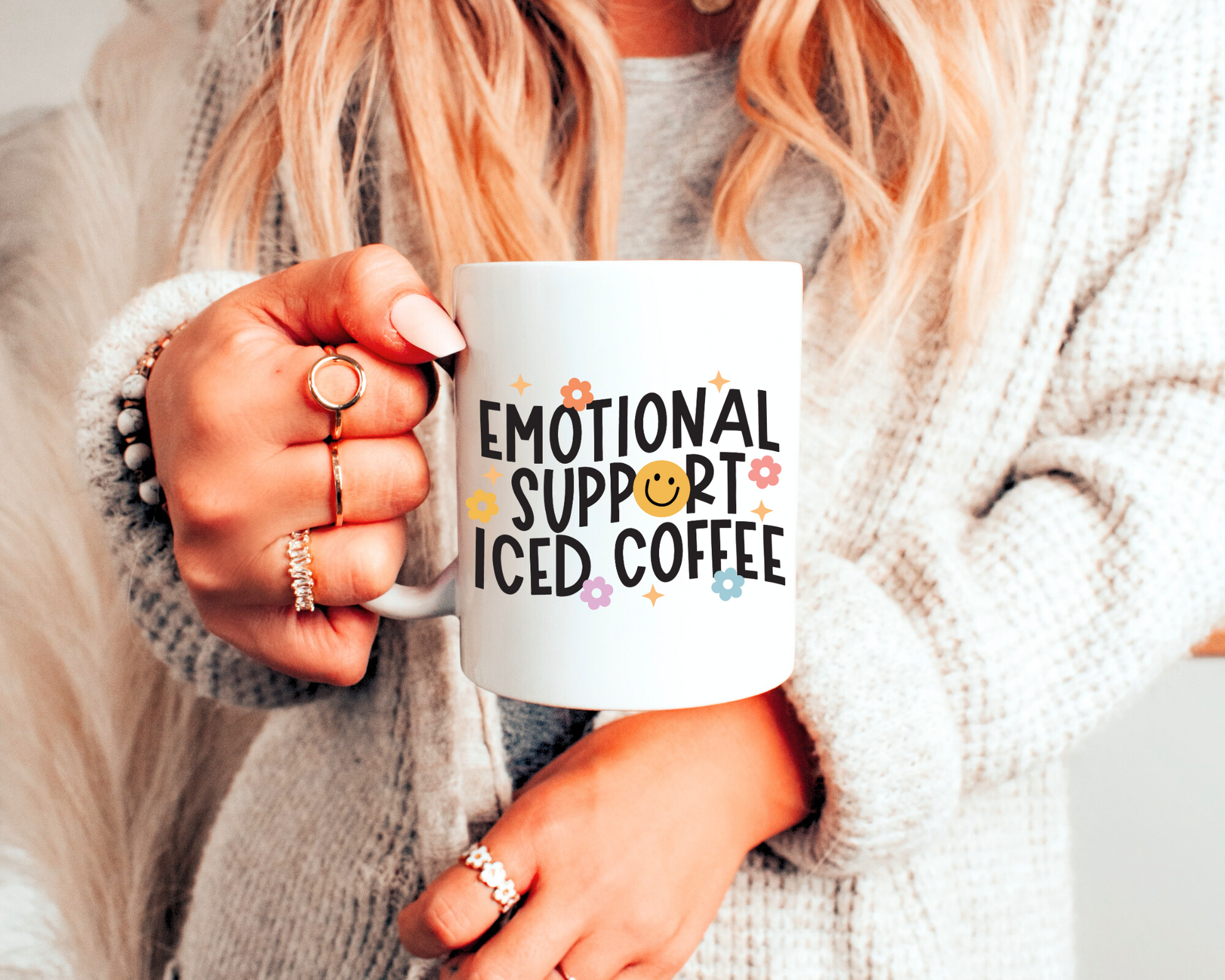 FREE Emotional Support Iced Coffee SVG | Retro Quote SVG