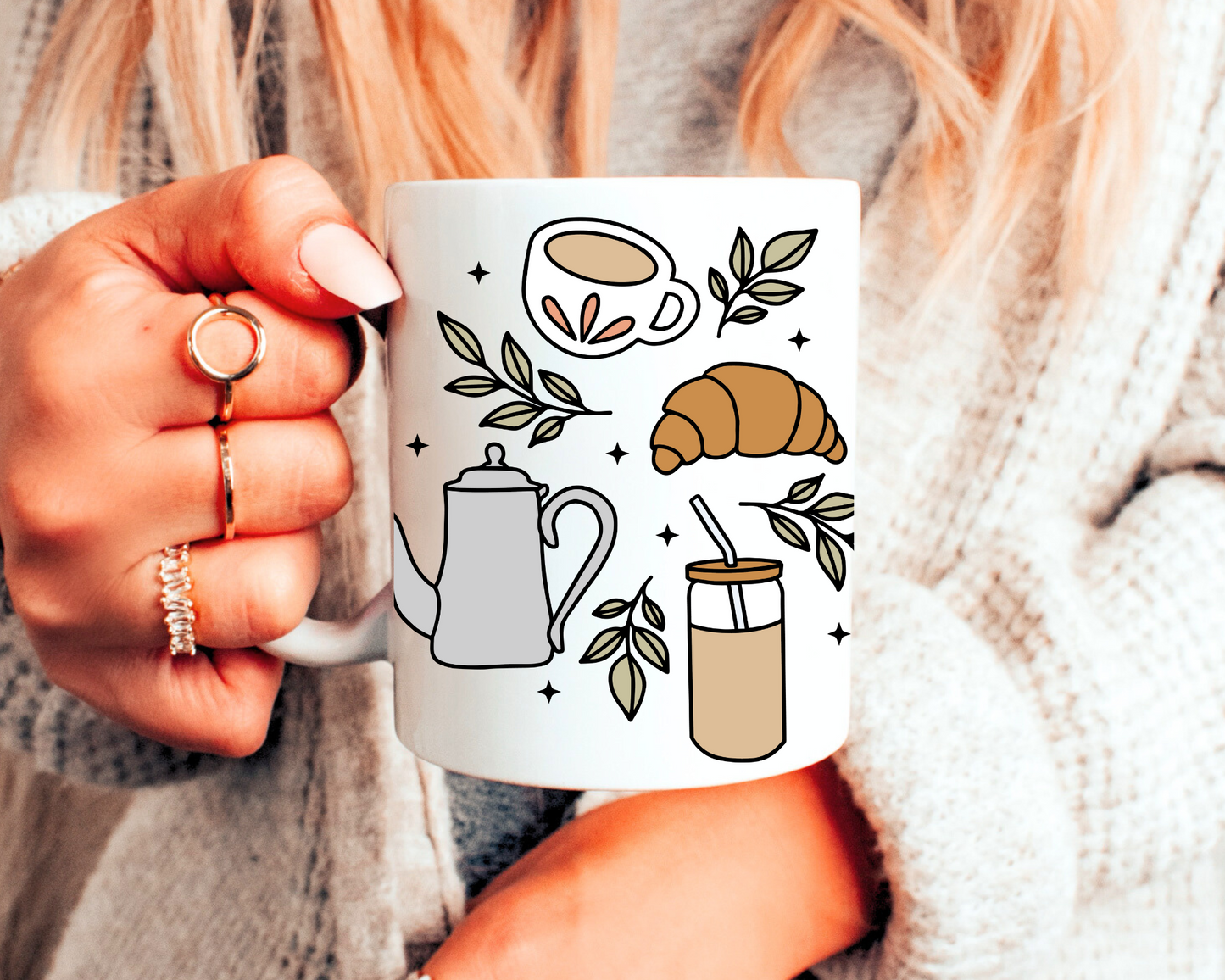 FREE Coffee Time SVG | Croissant SVG