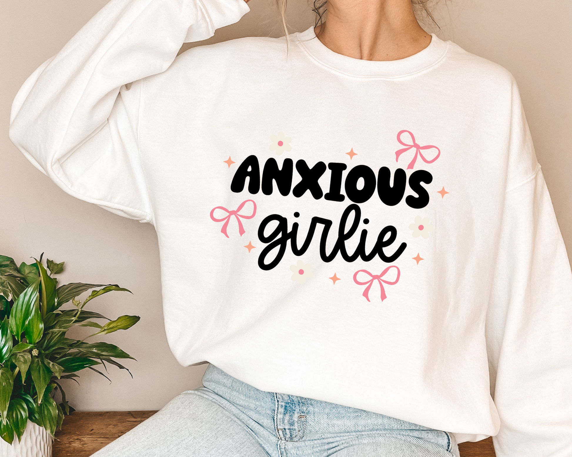 FREE Anxious Girl SVG | Ribbon Girl SVG