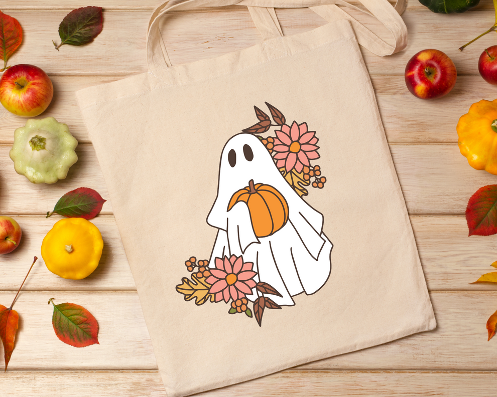 FREE Fall Floral Ghost SVG | Sheet Ghost SVG – Caluya Design