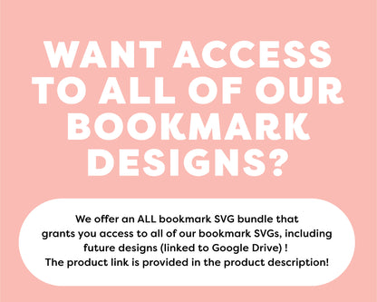 Bookmark Template SVG | Book Lover SVG