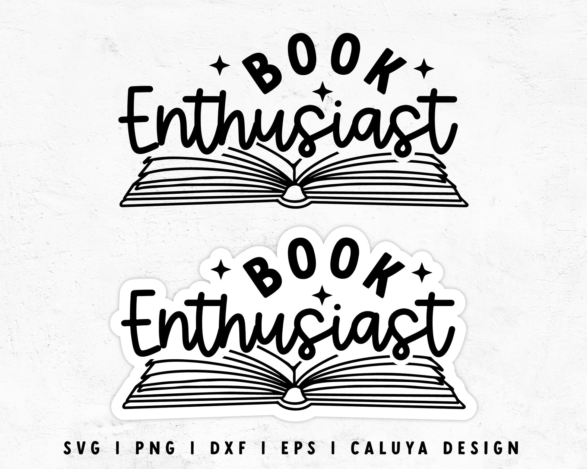 FREE Book Enthusiast SVG | Book Lover SVG Cut File for Cricut, Cameo Silhouette | Free SVG Cut File