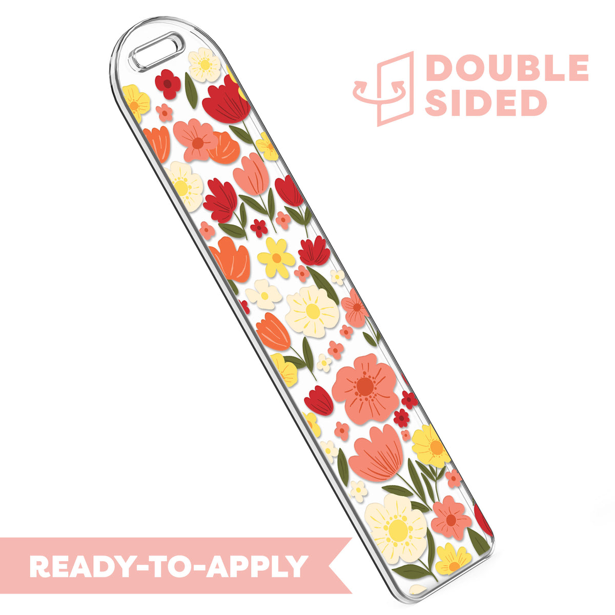 [ Double Sided ] Bookmark UV DTF Decal | Floral Autumn Field
