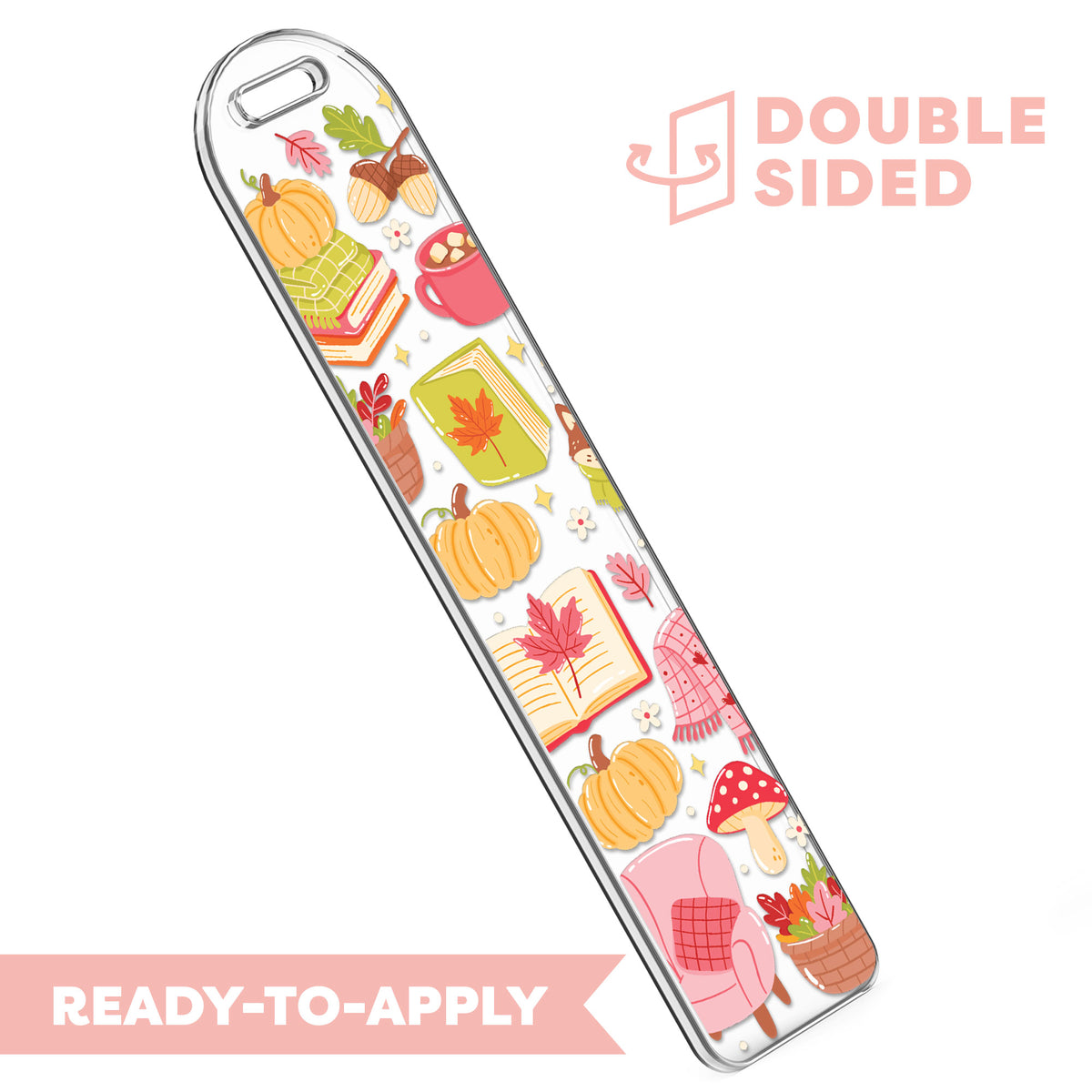 [ Double Sided ] Bookmark UV DTF Decal | Autumn Reading Time