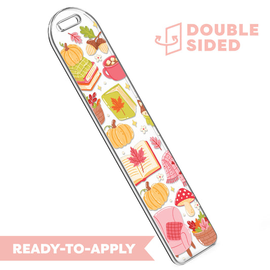 [ Double Sided ] Bookmark UV DTF Decal | Autumn Reading Time