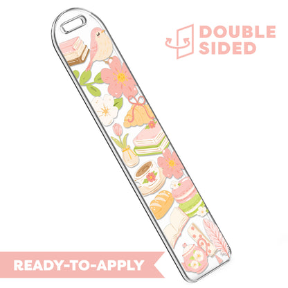 [ Double Sided ] Bookmark UV DTF Decal | Afternoon Tea Garden