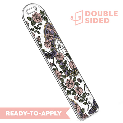 [ Double Sided ] Bookmark UV DTF Decal | Secret Rose Garden