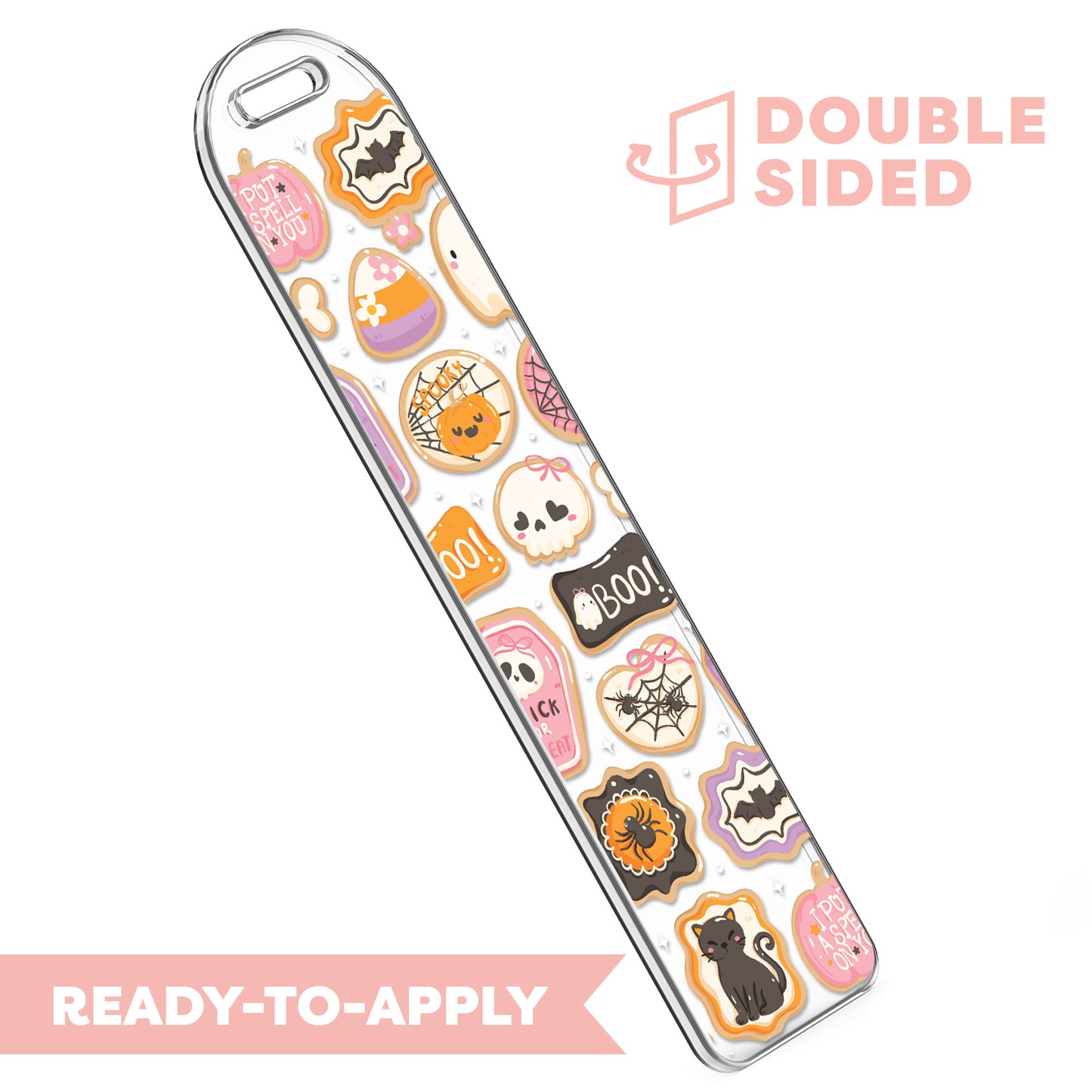 [ Double Sided ] Bookmark UV DTF Decal | Halloween Cookie