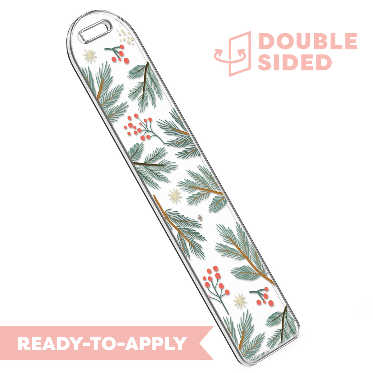 [ Double Sided ] Bookmark UV DTF Decal | Winter Forest