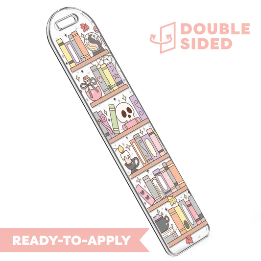[ Double Sided ] Bookmark UV DTF Decal | Halloween Bookshelf