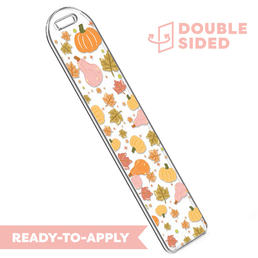 [ Double Sided ] Bookmark UV DTF Decal | Falling Leaves & Pumpkin