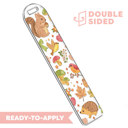 [ Double Sided ] Bookmark UV DTF Decal | Cozy Forest Friends