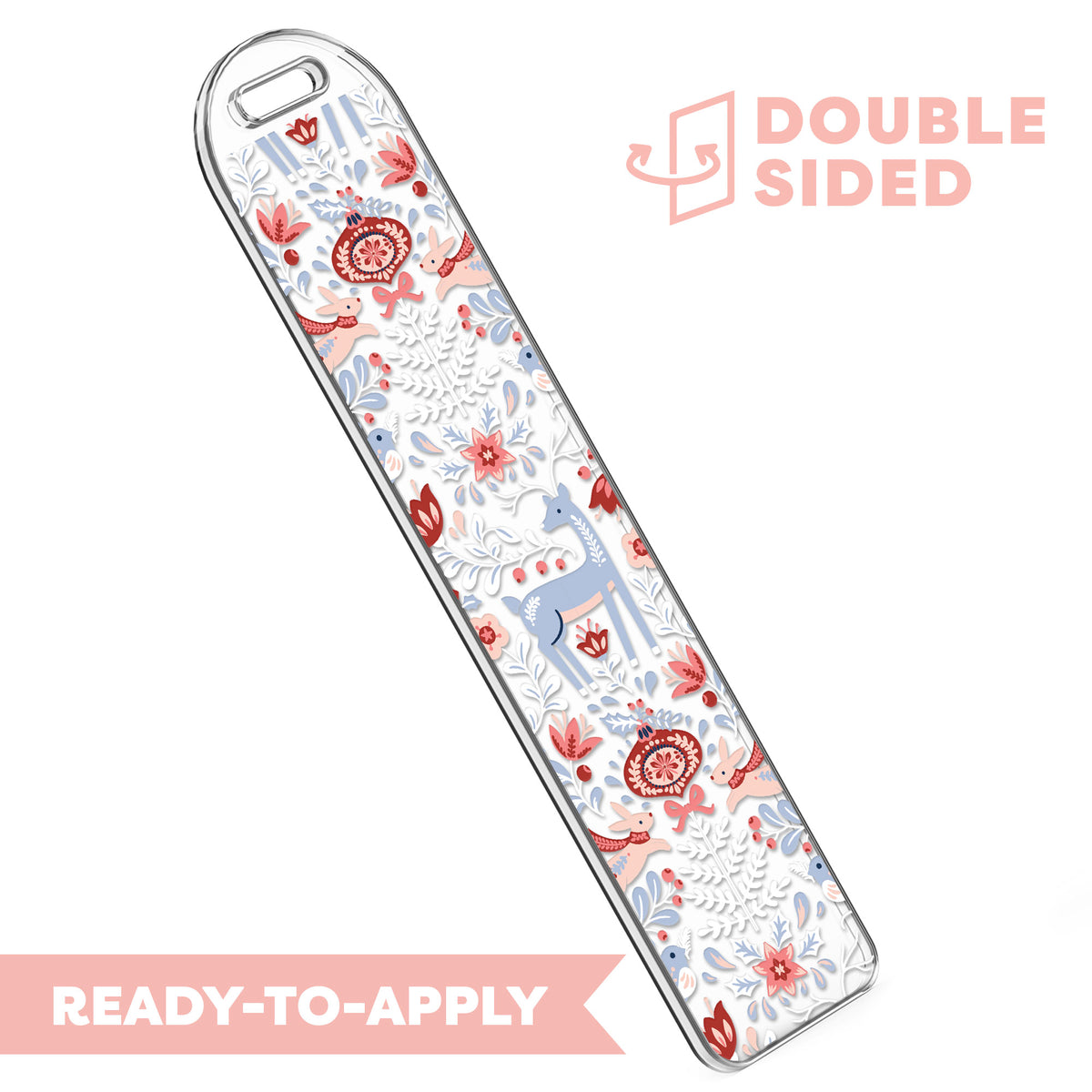 [ Double Sided ] Bookmark UV DTF Decal | Winter Forest Friends