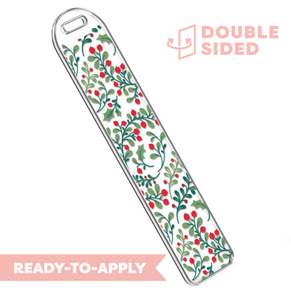 [ Double Sided ] Bookmark UV DTF Decal | Under The Mistletoe