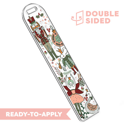 [ Double Sided ] Bookmark UV DTF Decal | Nordic Nutcracker