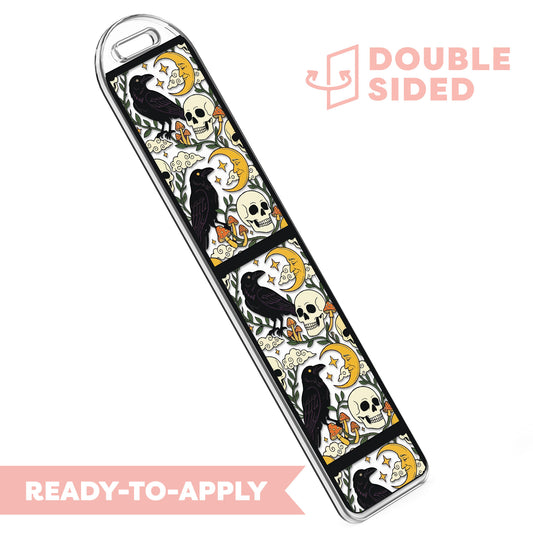 [ Double Sided ] Bookmark UV DTF Decal | Crows & Skulls