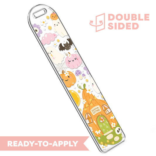 [ Double Sided ] Bookmark UV DTF Decal | Pumpkin Cottage