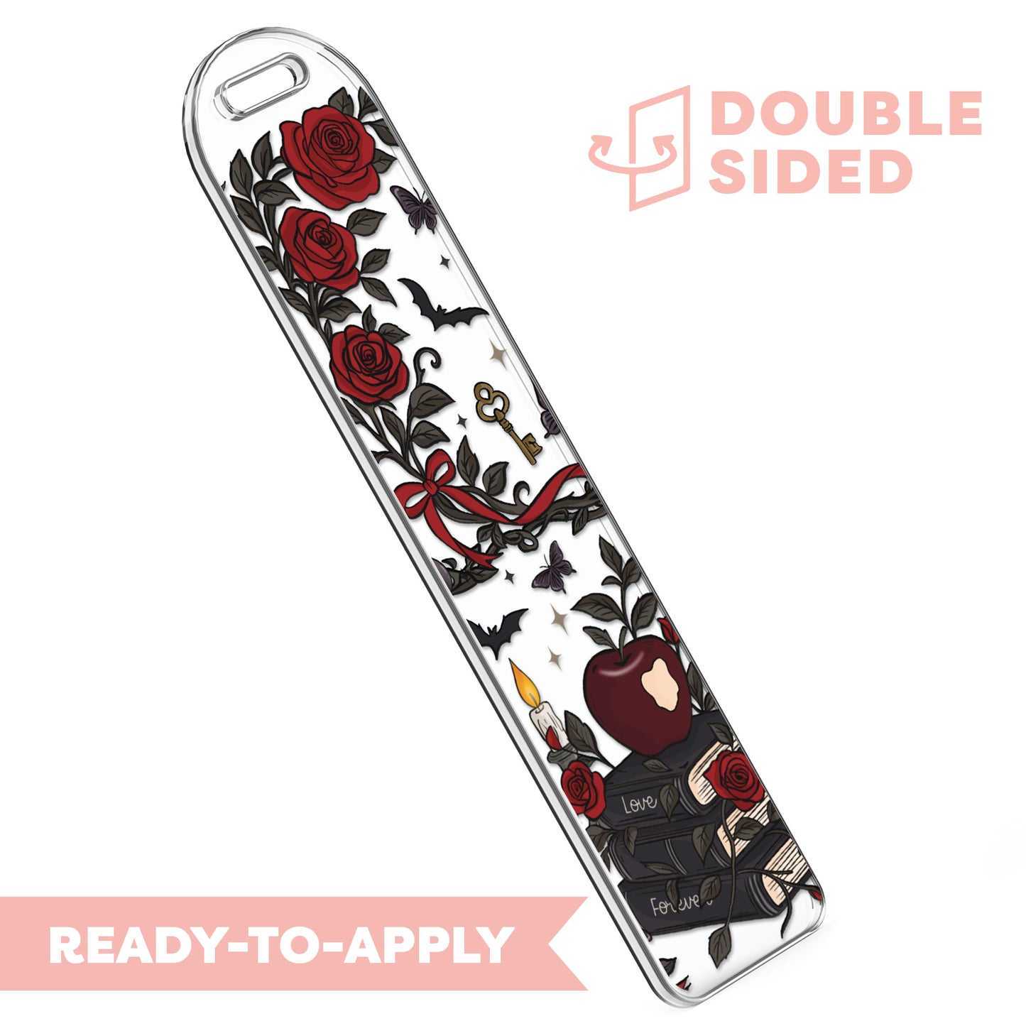 [ Double Sided ] Bookmark UV DTF Decal | Sweet Poisoned Apple