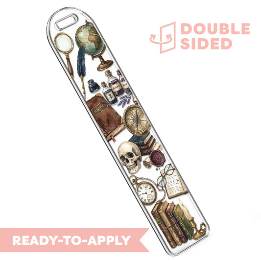 [ Double Sided ] Bookmark UV DTF Decal | Vintage Dark Academia