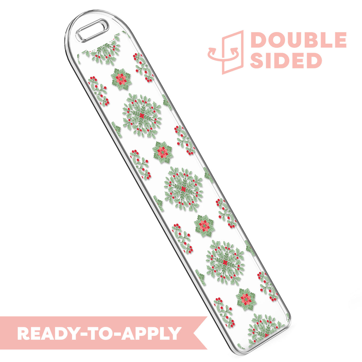 [ Double Sided ] Bookmark UV DTF Decal | Holiday Tiles
