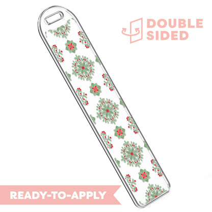 [ Double Sided ] Bookmark UV DTF Decal | Holiday Tiles