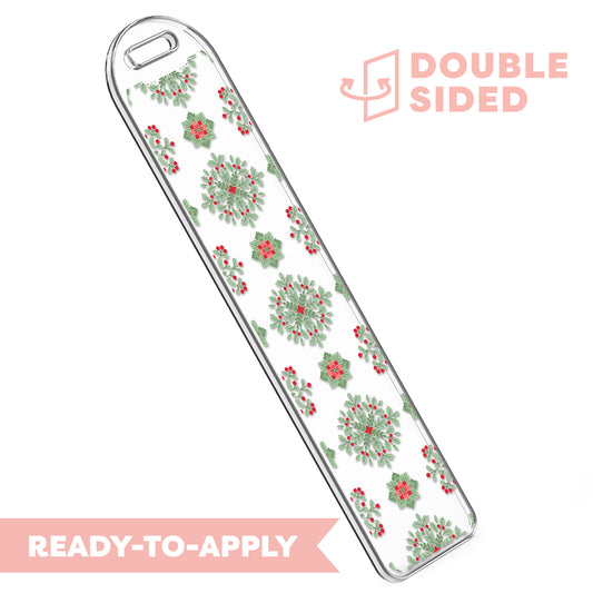 [ Double Sided ] Bookmark UV DTF Decal | Holiday Tiles