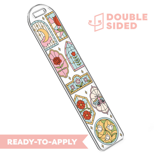 [ Double Sided ] Bookmark UV DTF Decal | Magical Stained Glass