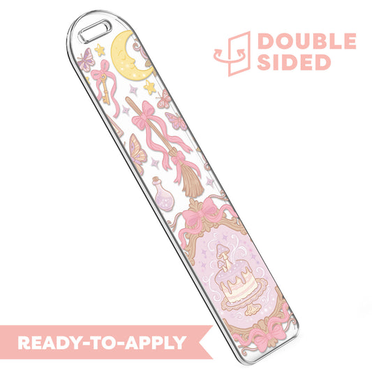 [ Double Sided ] Bookmark UV DTF Decal | Coquette Witch
