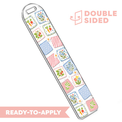[ Double Sided ] Bookmark UV DTF Decal | Cozy Patchwork