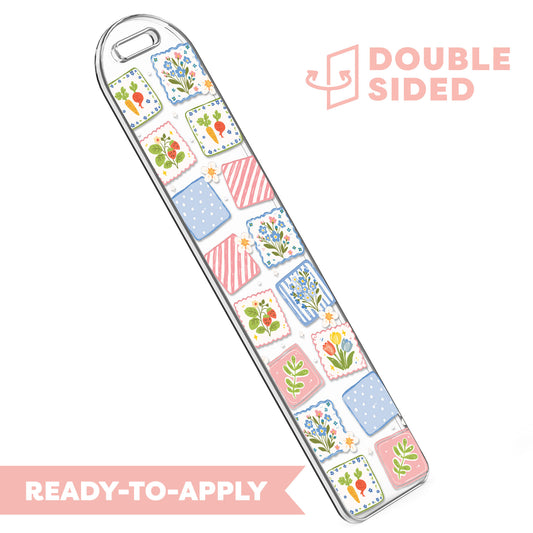 [ Double Sided ] Bookmark UV DTF Decal | Cozy Patchwork