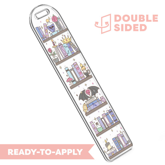 [ Double Sided ] Bookmark UV DTF Decal | Romantasy Bookshelf