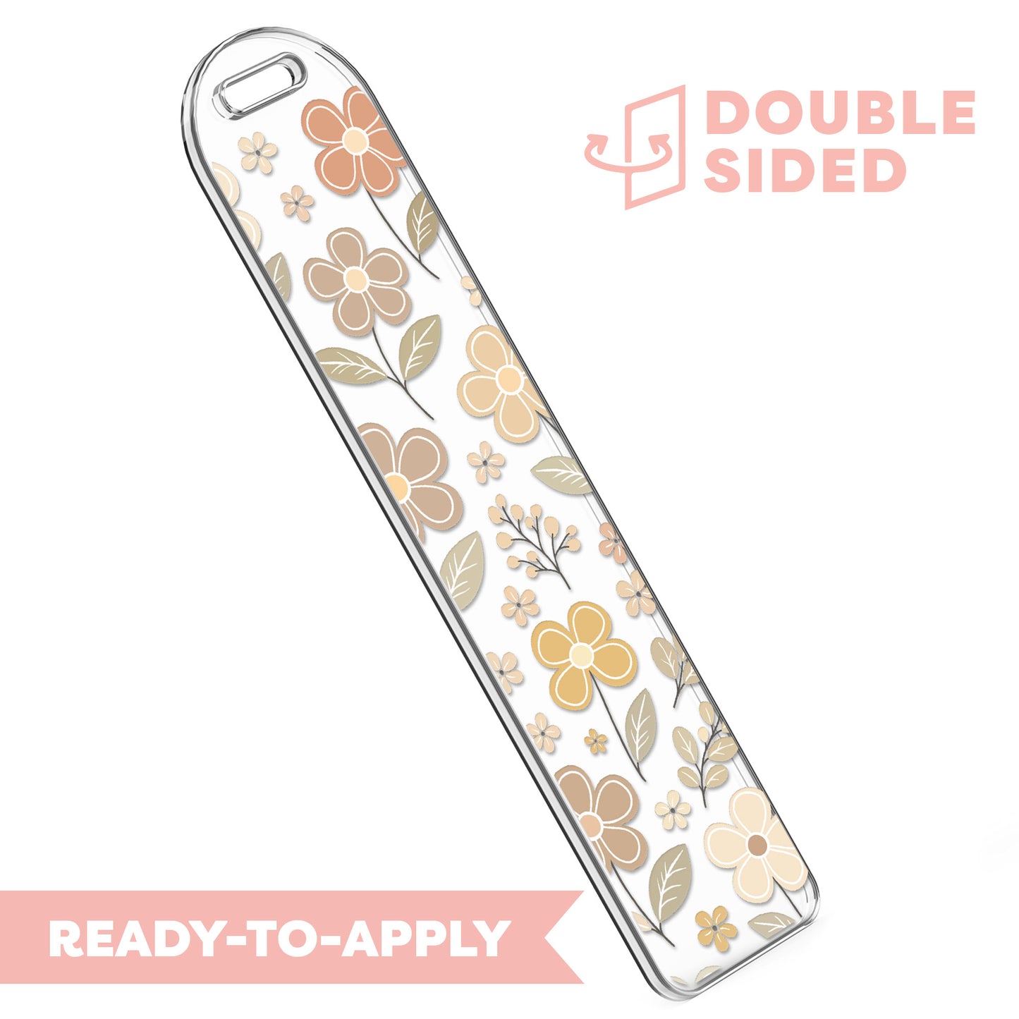 [ Double Sided ] Bookmark UV DTF Decal | Boho Daisy Field 🌼