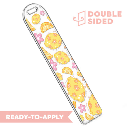 [ Double Sided ] Bookmark UV DTF Decal | Floral Lemon