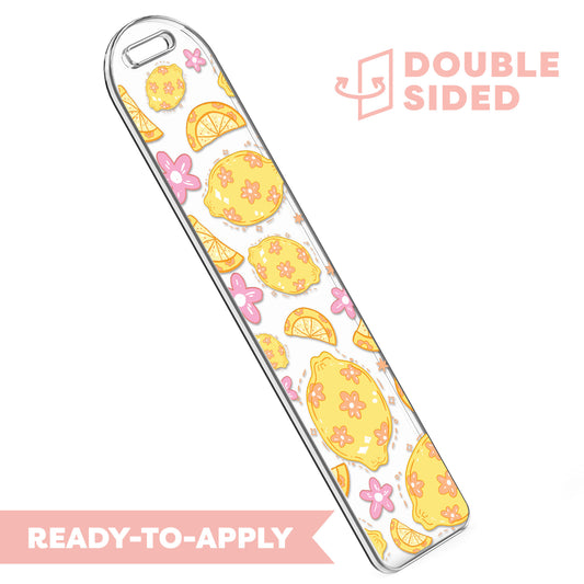 [ Double Sided ] Bookmark UV DTF Decal | Floral Lemon