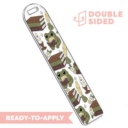 [ Double Sided ] Bookmark UV DTF Decal | Froggy Book Club
