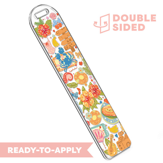 [ Double Sided ] Bookmark UV DTF Decal | Tropical Vibes