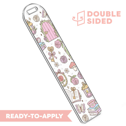 [ Double Sided ] Bookmark UV DTF Decal | Secret Bookish Garden