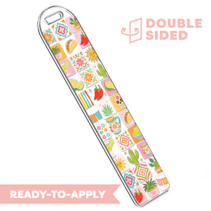 [ Double Sided ] Bookmark UV DTF Decal | Fiesta Patchwork 🌵