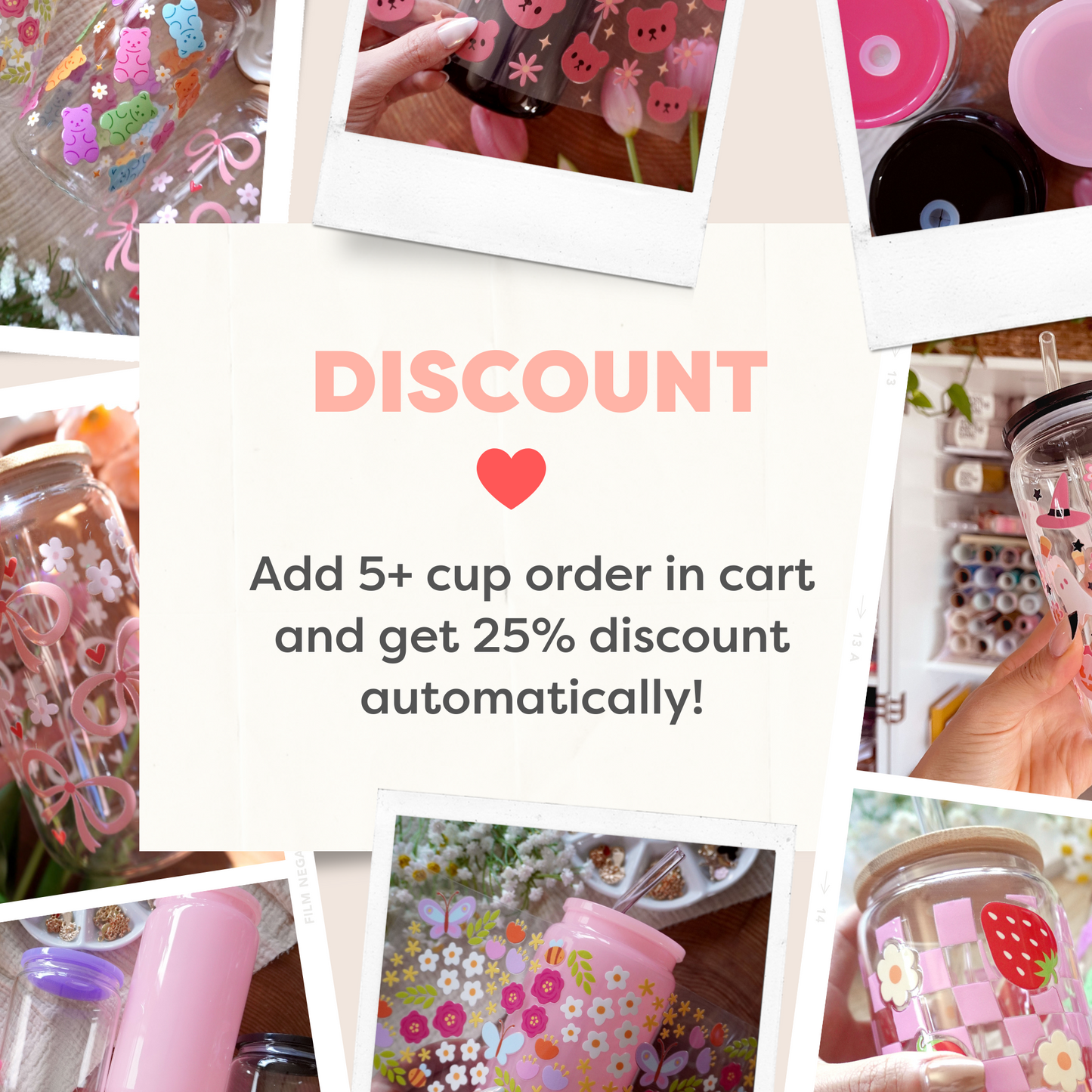 Decorated Cup Order (We will make it for you!)