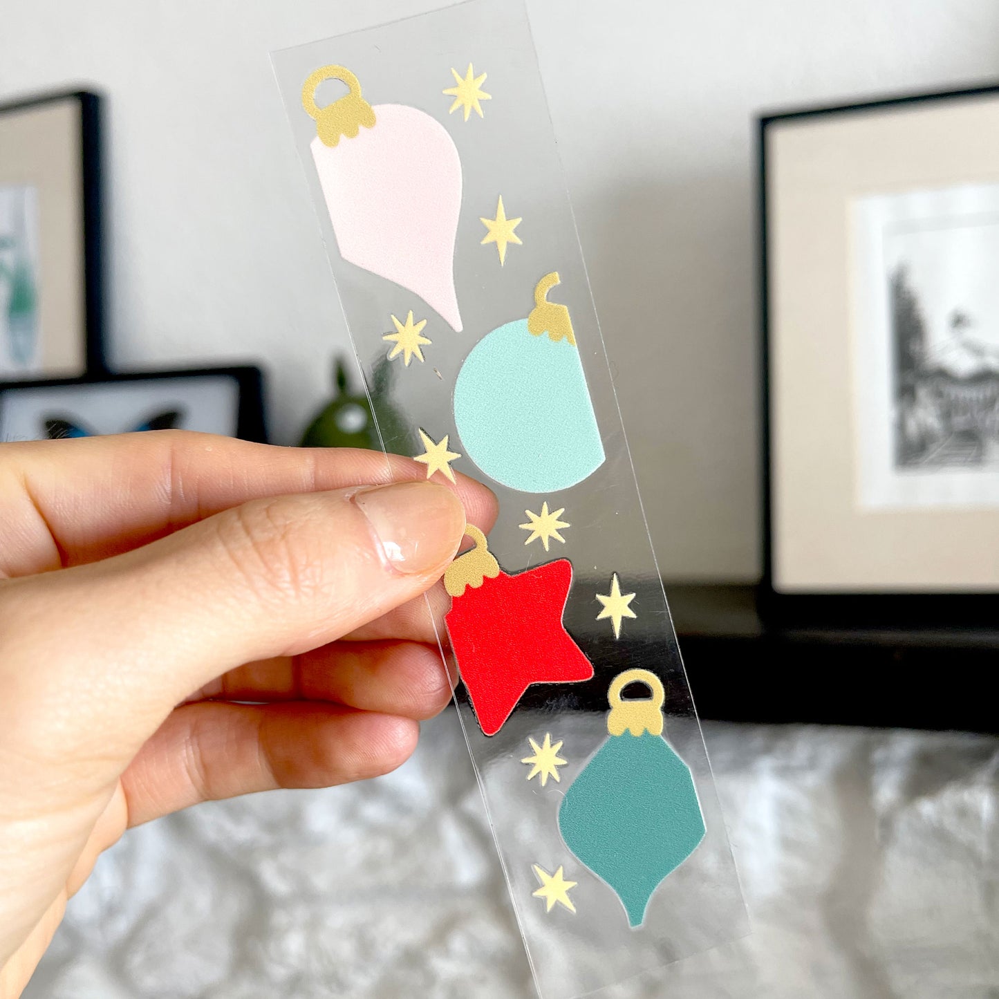 Bookmark UV DTF Decal | Classic Holiday Ornament
